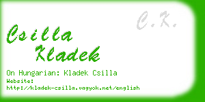 csilla kladek business card